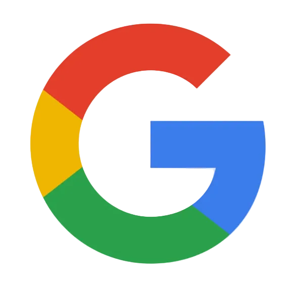 Google logo with colors or red, yellow, green, and blue